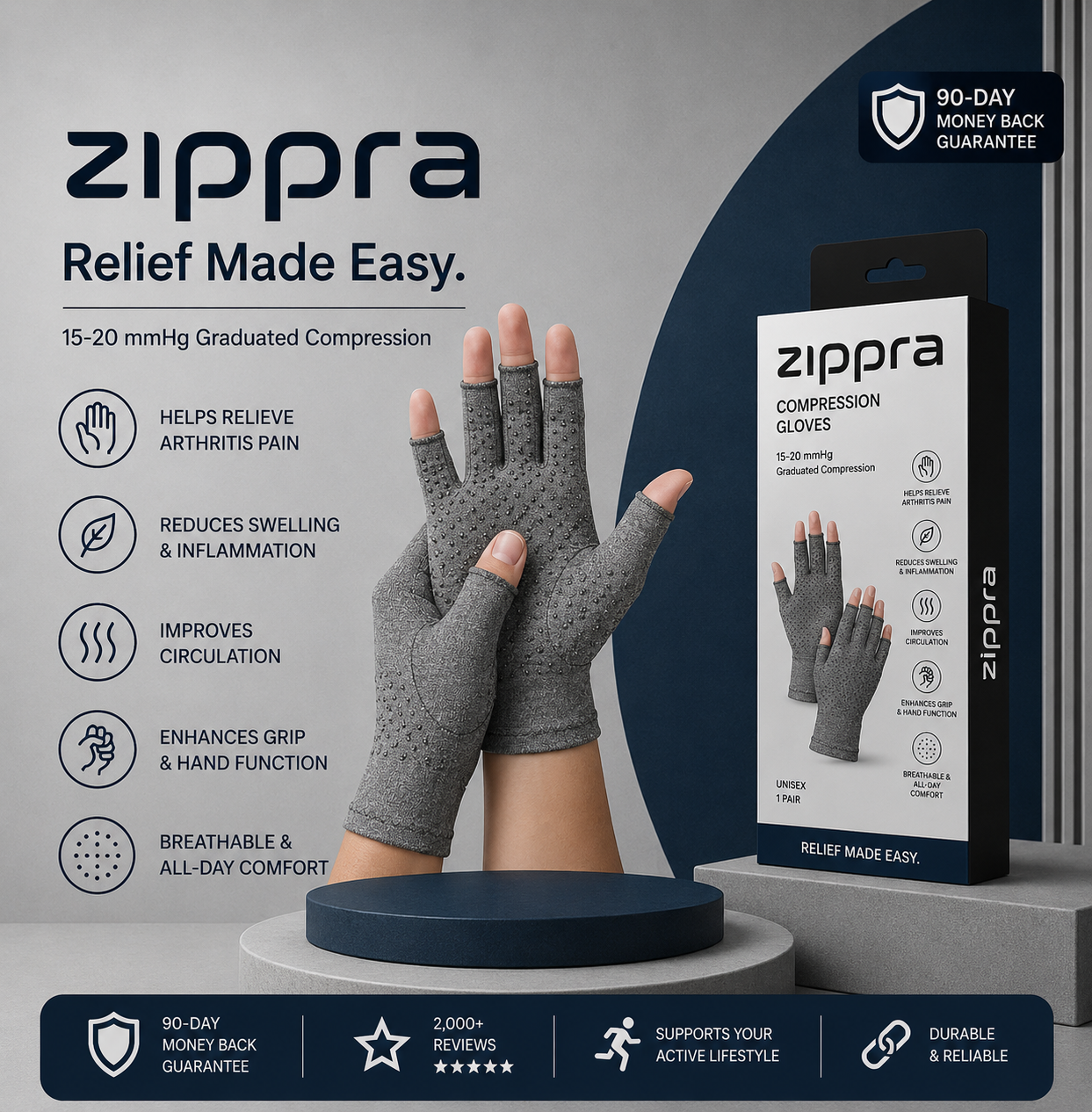 Zippra Compression Gloves